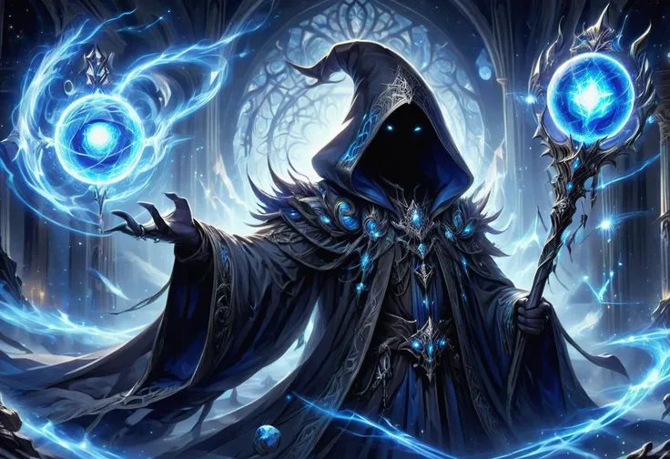 hyper detailed masterpiece, dynamic, awesome quality, orbstaff male female banshee, transluscent ethereal otherworldly unnatural nebulous incorporeal phantasmal nebulous vaporous phantasmal ghostly soul specter, long flowing silver hair,pale white lucid skin, fantasy, grayish tattered gown, hands with claws,dim eyes, mourning expression,eerie, stygical, floating, gliding, omen of death, malevolent, middle-aged hourglass, greek, light brown eyes, round ears, soft cheeks, toned back, , dark brown french crop hair, puzzlement, celestial alignment, arms raised to the heavens, invoking cosmic energies, wearing magician's pants, spellbinding,astral,mage,celestial stardust,elemental crystals,dazzle,sparkle,enchanted moonlight seer's shrug, enthrall (gray,ultramarine blue cauldron ,parallel liness,perpendicular liness,cosmology,rainbow,swirling,intriguing,mystical,transcendent magic:1.0), dancing gracefully in a magical ritual, invoking the power of movement, halo, <lora:XL_Weapon_Orbstaff_-_By_HailoKnight:1>