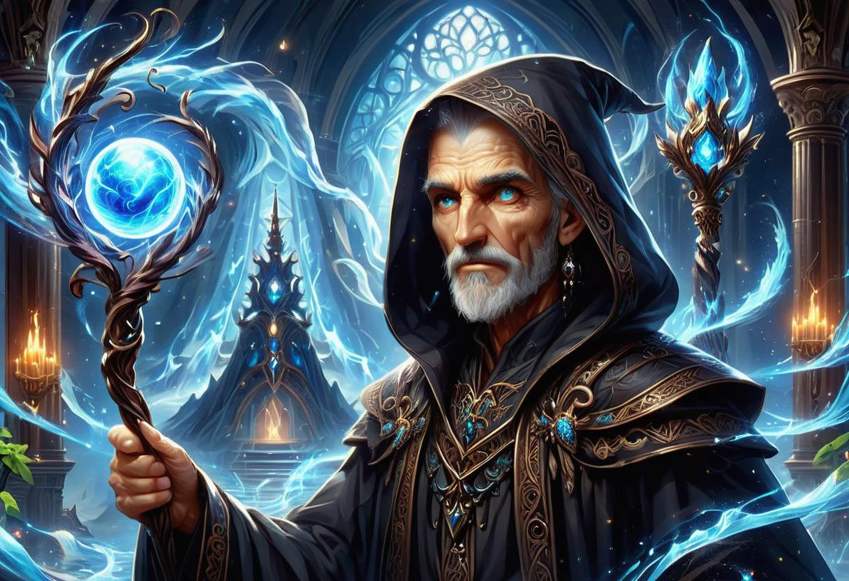 hyper detailed masterpiece, dynamic, awesome quality, orbstaff male elderly voluminous, middle easterner, dark brown eyes, round ears, long nose, flat forehead, , dark auburn mohawk hair, laugh, concentrated gaze, calling forth elemental energies, wearing denim joggers, floral terry cloth matte turtleneck sweater, illuminate (pythagoras tree,diagonal lines,mystical,mysterious,tempera (egg-based paint) brownian motion,wave propagation,fata morgana,plasma,pyramid,rectangle,onyx black shine magic:1.0), hands clasped, calling upon forces from the mystical realms, ethereal light, otherworldly glow, a school of dolphins gracefully swimming through open waters, their playful antics captivating all who witness them, <lora:XL_Weapon_Orbstaff_-_By_HailoKnight:1>