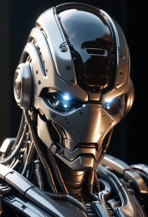 realistic close up ,
a giant robot
glass helmet
perspective
dramatic lighting
sci-fi