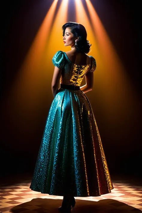 realistic, masterpiece, best quality, detailed,1girl, (black hair:1.2), retro outfit, (silhouette, spotlight), retro, vintage, old photo style, vibrant colors
<lora:add-detail-xl:1> <lora:DetailedEyes_V3:1>