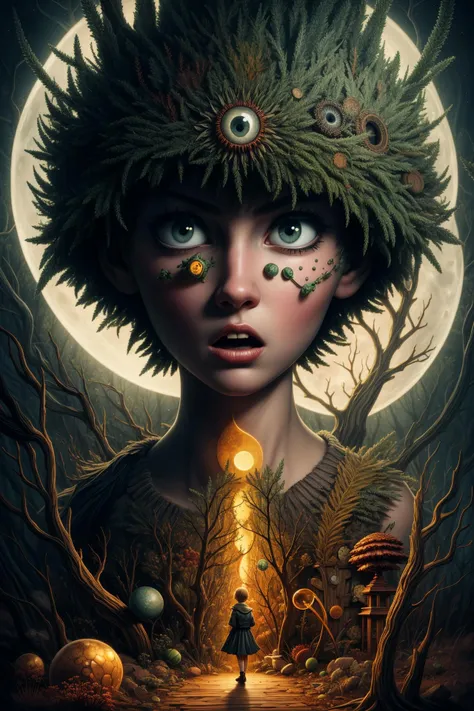 girl, moon, dark Forest, fantasy, hdr, focus sharp,  detailed, raw, Stanley Donwood (Dan Rickwood), nervous512 <lora:add_detail:1>,  ((intricate details, hyperdetailed)), dynamic , action-packed , thrilling ,   <lora:flowervirus:0.5> flowervirus