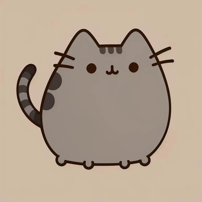 ((masterpiece,best quality)), absurdres, <lora:Pusheen:1>, Pusheen, animal focus, cat, flat colors,