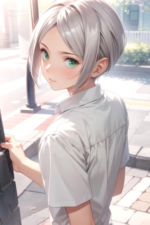 masterpiece, best quality, game cg, 1boy, solo, male focus, looking at viewer, , depth of field, (watercolor illustration, soft pastel colors:1.1), , <lora:yuuki_kaga:0.66>, yuuki_kaga, grey hair, green eyes, , , world war 2, 4k resolution