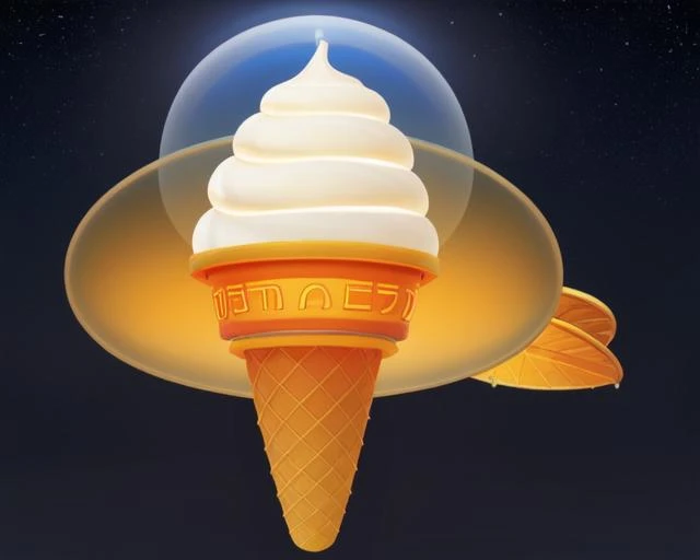 <lora:SSIC:0.5>, floating ufo shaped large ice cream cone in air, abduction, (mutilation:1.5), invaders, alien