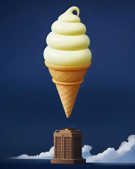 <lora:SSIC:0.5>, floating ufo shaped large ice cream, abduction, mutilation, invaders, alien, summon, blue , Cherenkov radiation