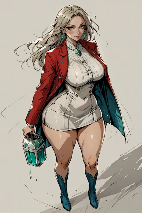 <lora:zhanglong:0.85> , score_9, score_8_up, score_7_up, cowboy shot, from above, a female very beautiful and aesthetic, Thirty-something, milf, Slim thick, thick thighs, thick calves, pointy breasts, Blue-Green eyes, platinum blonde Updo hair , Cherry Red Blazer Dress, Ice Blue High Heel Boots, in a dystopian city, zhanglong, glitched, <lora:TCD-SDXL-LoRA:1>
