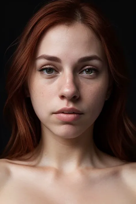 DEN_lucelf_SG,
(headshot:1.2) portrait on a (plain black background:1.2), (headshot:1.2), (face focus:1.1), (facing the camera:1.2), Head in the centre, (eye contact:1.3), (intense stare:1.1), mouth open, (facing straightforward:1.2), (forward facing:1.1), Head, face, Head focus, Head tilted down, looking slightly up at the camera,
bokeh, f1.4, 40mm, photorealistic, raw, 8k, textured skin, skin pores, intricate details <lora:epi_noiseoffset2:1>, epiCRealism