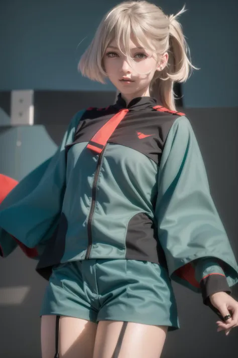(masterpiece, best quality :1.5),beautifully painted, highly detailed,
1girl,beautiful eyes,
<lora:chara_Gundam_Miorine3:1>, miorine rembran, miorine1, asticassia school uniform, solo, long hair, grey eyes, grey hair, ahoge, seamed legwear, green shorts, necktie, bangs, hair between eyes, black pantyhose, long sleeves, green jacket, floating hair, red necktie,
dynamic light,deep shadows,bright,vivid color,