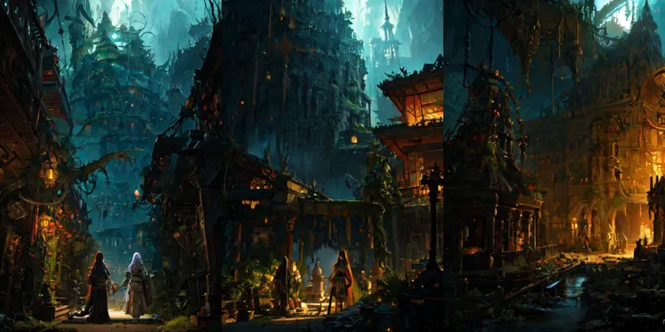 (otherworldly, otherworldly atmosphere, otherworldly appearance), highly insanely detailed, masterpiece, top quality, best quality, highres, 4k, 8k, RAW photo, ((ancient egyptian theme:1.2)), Hong Kong structure, structure, 
(mystical theme), mystical gatmosphere, arcane sanctuaries, otherwordly aura, 
(long_hair, long hair, random colors hair, glowing hair, hair over one eye, long messy hair), 
(eyelashes, eyeliner, eyeshadow, eyelashes, long eyelashes), 
collar, earrings, jewelry, necklace, armlet, 
tentacle, (underwater), nsfw, 
Homestay, Resort, Guest House, 
building, structure, still life, swirling energy, 
action pose, 
drunk, closed eyes, 
abandoned building, shopping mall, overgrown with vegetation, [volumetric fog], cinematic lighting, colorful, 
smakang by meeghaj kadames, in the style of gritty urban realism, baroque sci-fi, adrian paul allinson, tim okamura, henry ossawa tanner, symmetrical, lucid atmosphere, <lora:SHAMANISM-000003:0.8>, (fantasy world)