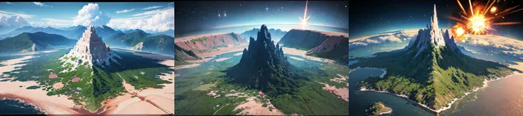 highly insanely detailed, masterpiece, top quality, best quality, highres, 4k, 8k, RAW photo, isometric style crater, explosion, tilemapstyle, voxell, square, scenery, vibrant, beautiful, crisp, intricate