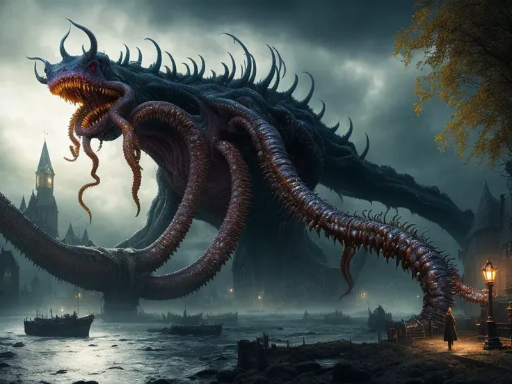 (highly detailed:1.2),(best quality:1.2),8k,sharp focus,(subsurface scattering:1.1),(nsfw:1.1), (award winning photograph:1.2),
(terrifying gargantuan eldritch horror:1.2)
(highly detailed background:1.3), RPG, Elden Ring, (horror fantasy:1.2), (hyperrealistic:1.2), dramatic lighting,artstation, artgerm, greg rutkowski, alphonse mucha, trending on artstation, trending on deviantart, wlop