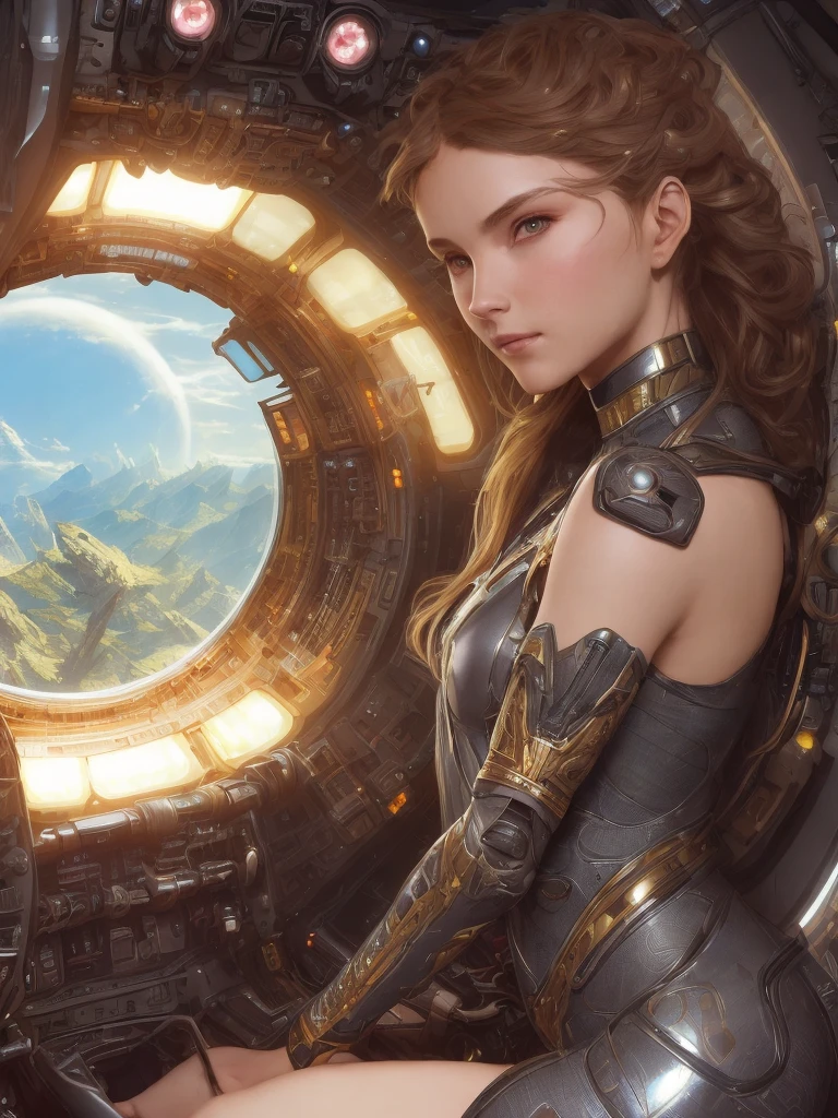 (highly detailed:1.2),(best quality:1.2),8k,(subsurface scattering:1.1),(nsfw:1.1), (award-winning photograph:1.2),1girl
(detailed interior of futuristic spaceship cockpit:1.3), (beautiful girl in detailed skintight spacesuit with large cutouts:1.3), (large viewport showing a detailed planet:1.2), neon glow
(very detailed clothes:1.2), (highly detailed background:1.3), RPG, Elden Ring, (scifi:1.2), dramatic lighting, artgerm greg rutkowski alphonse mucha trending on artstation trending on deviantart wlop