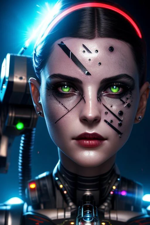 (highly detailed:1.2),(best quality:1.2),8k,sharp focus,(subsurface scattering:1.1),(nsfw:1.1), (award winning photograph:1.2),1girl, (many many detailed black tattoos on face:1.2), by emb-rrf-low,(many many thick black dark tattoos on body nose and eyes:1.2),(close shot:1.2), (separation of face segments:1.1), (deep seams on face and body:1.2)
(beautiful cyborg with scifi laser gun:1.3), (shooting lasers at enemy robots:1.3), (dynamic action pose:1.2), neon glow under the skin
(very detailed clothes:1.2), (highly detailed background:1.3), RPG, Elden Ring, (scifi:1.2), (hyperrealistic:1.2), dramatic lighting,artstation, artgerm, greg rutkowski, alphonse mucha, trending on artstation, trending on deviantart, wlop