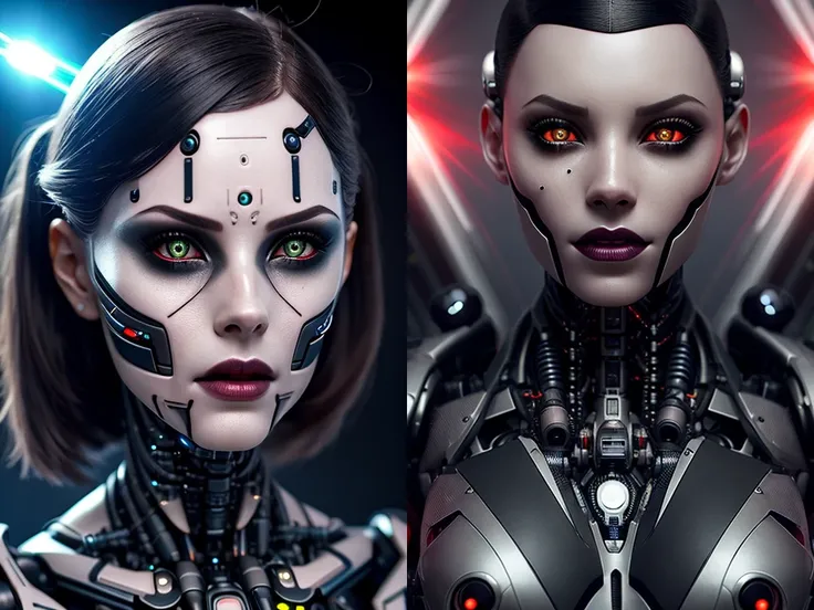 (highly detailed:1.2),(best quality:1.2),8k,sharp focus,(subsurface scattering:1.1),(nsfw:1.1), (award winning photograph:1.2),1girl, (many many detailed black tattoos on face:1.2), by emb-rrf-low,(many many thick black dark tattoos on body nose and eyes:1.2),(close shot:1.2), (separation of face segments:1.1), (deep seams on face and body:1.2)
(beautiful cyborg with scifi laser gun:1.3), (shooting lasers at enemy robots:1.3), (dynamic action pose:1.2),  neon glow under the skin
(very detailed clothes:1.2), (highly detailed background:1.3), RPG, Elden Ring, (scifi:1.2), (hyperrealistic:1.2), dramatic lighting,artstation, artgerm, greg rutkowski, alphonse mucha, trending on artstation, trending on deviantart, wlop