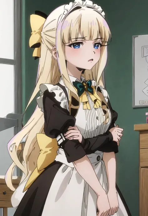best quality, masterpiece, highres, solo, {kaoruko_tenkawa_mahoushoujoniakogarete:0.90}, {maid:1.40}, {long maid dress:1.15}