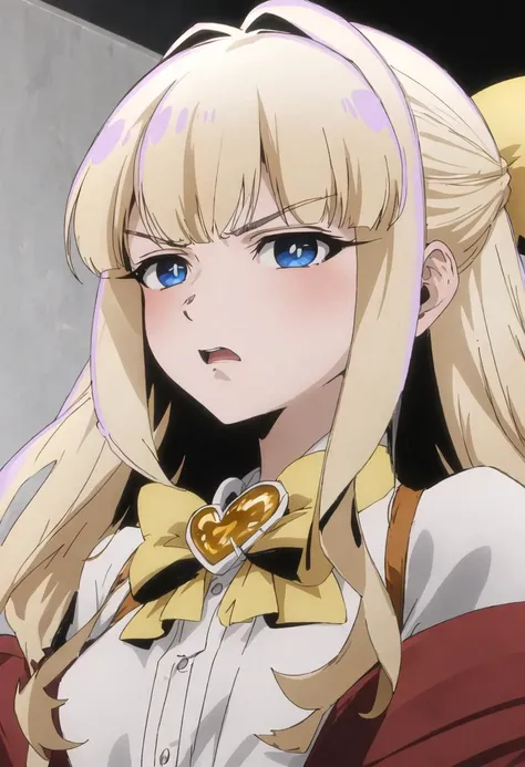 best quality, masterpiece, highres, solo, {kaoruko_tenkawa_mahoushoujoniakogarete:0.90}, angry, annoyed, portrait, looking at viewer
