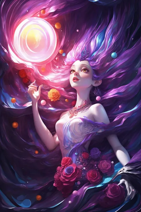 zhongfenghuaxiyou, 1girl, solo, upper body, looking up, detailed background, detailed face, BREAK (21st century modern theme:1.1), seer, psychic powers, awareness, dynamic pose, levitation, enchantment, precognition, clairvoyance, aura, thought projection, manipulation, mind powers, BREAK concentric purple psychic energy emanating, mysterious lighting, mystic atmosphere,
<lora:add_detail:0.5>, <lora:zhongfenghuaxiyou:0.7>,, masterpiece,ultra realistic,32k,extremely detailed CG unity 8k wallpaper, best quality, soft lighting