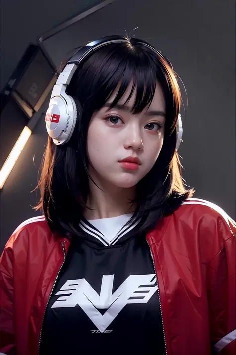 (masterpiece), best quality, perfect face, a portrait, 1girl, e-sport player outfit, headphone <lora:adhikayess-04:1>