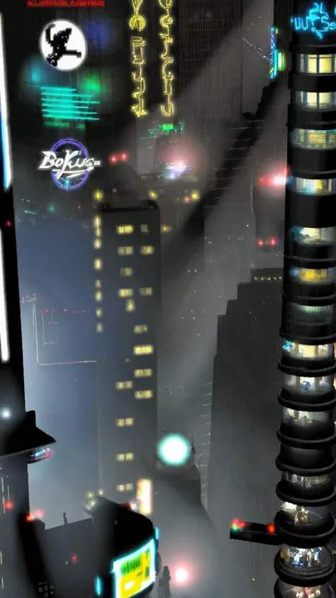 dos game, screenshot, city center, statue in a style of p1xbladerunner