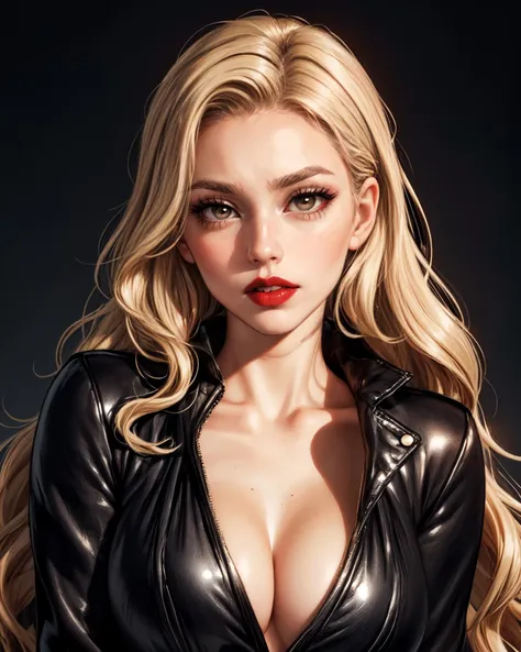 (30-year- old norwegian beautiful slender petite woman supermodel with medium breasts),(sharp jawline round face),(thick lovely lips large mouth:1.2),(long wavy thick blonde hair), (perfect oval large eyes that gazes at the viewer), (heavy black eye shade red lipstick), <lora:add_detail:1>