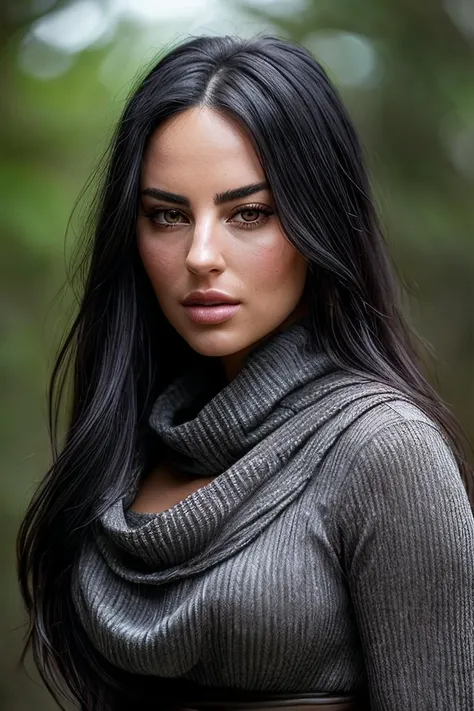 beautiful woman (S4ndyF4r4h:.99), beautiful hair, ((portrait)), (closeup:1.2), ((from the waist up)), (( fantastic scenery, outdoors, landscape with Emphasis[::4] :1.2)) , natural skin texture, (( Trousers and cowl-neck top :1.2)), 24mm, 4k textures, soft cinematic light, adobe lightroom, photolab, hdr, intricate, elegant, highly detailed, sharp focus, ((((cinematic look)))), soothing tones, insane details, intricate details, hyperdetailed, low contrast, soft cinematic light, exposure blend, hdr, faded, now, ("I've got a bad feeling about this.":1.1)