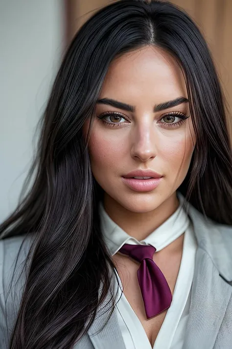 beautiful woman (S4ndyF4r4h:.99), beautiful hair, ((portrait)), (closeup:1.2), ((from the waist up)), (( classroom :1.2)) , natural skin texture, (( Wide-leg trousers and tie-front blouse :1.2)), 24mm, 4k textures, soft cinematic light, adobe lightroom, photolab, hdr, intricate, elegant, highly detailed, sharp focus, ((((cinematic look)))), soothing tones, insane details, intricate details, hyperdetailed, low contrast, soft cinematic light, exposure blend, hdr, faded, now, ("I've got a bad feeling about this.":1.1)