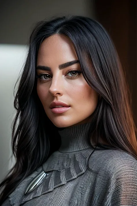 beautiful woman (S4ndyF4r4h:.99), beautiful hair, ((portrait)), (closeup:1.2), ((from the waist up)), (( megastructure :1.2)) , natural skin texture, (( Trousers and batwing top :1.2)), 24mm, 4k textures, soft cinematic light, adobe lightroom, photolab, hdr, intricate, elegant, highly detailed, sharp focus, ((((cinematic look)))), soothing tones, insane details, intricate details, hyperdetailed, low contrast, soft cinematic light, exposure blend, hdr, faded, now, ("I've got a bad feeling about this.":1.1)