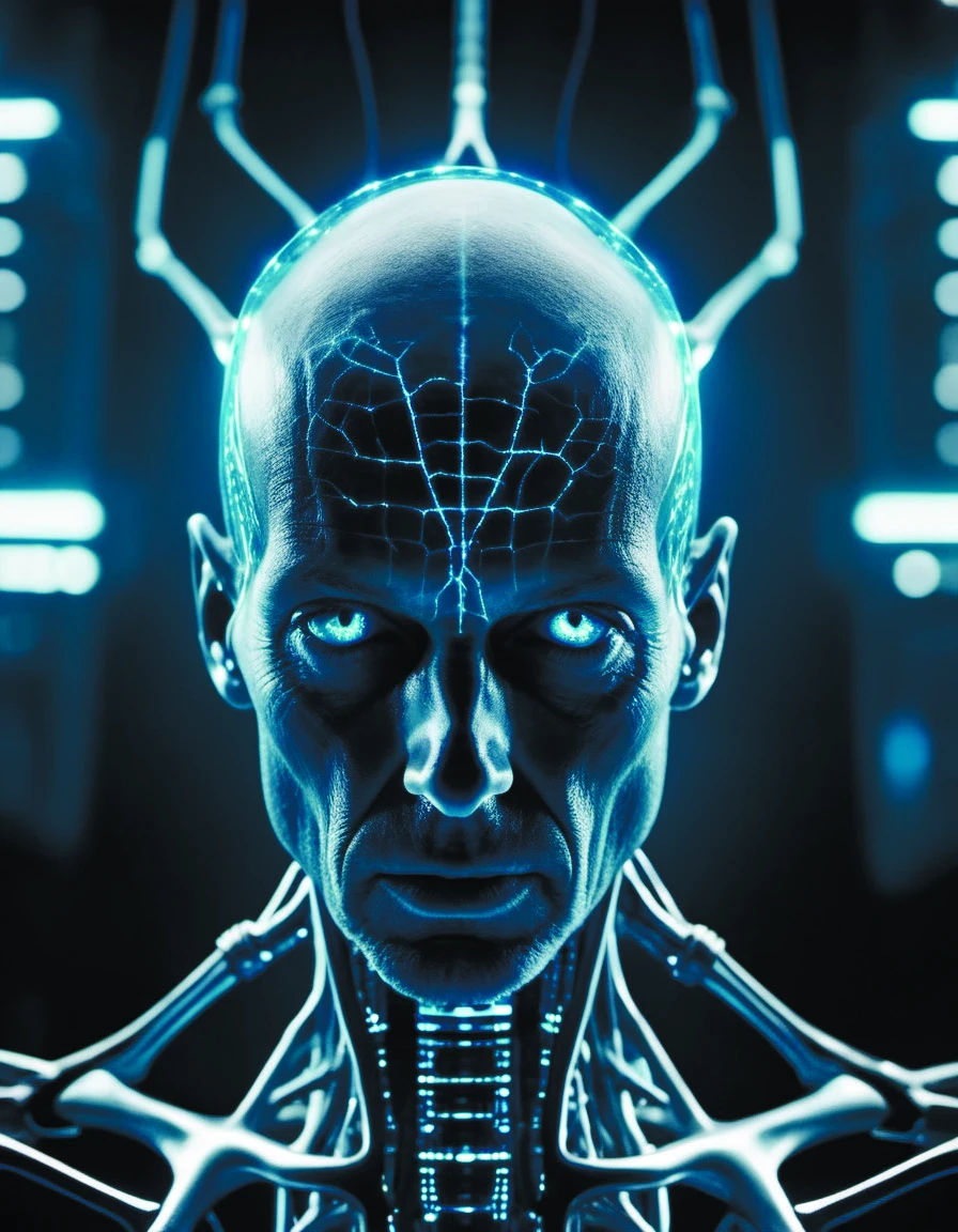 ultra realistic photo of immortal neuron,intricate,scifi,unique landscape,beautiful,highly detailed,strange head,interesting,cybernetic,thought provoking,masterpiece,digital,artstation,concept art,smooth,sharp focus,photo,art by roberto digiglio and furio tedeschi and filippo ubertino ireses,teal white blue color scheme,<lora:add-detail-xl:1.6> Ryoji Ikeda Style <lora:Ryoji Ikeda Style:0.7> Roger Deakins Style <lora:Roger Deakins Style:0.6>