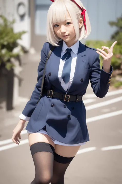 (chisato)<lora:LycorisRecoil_chisato:1.0>,thighhighs,