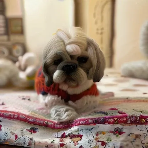 woolitize picture of a shitzu dog, uhd 8k, instagram contest winner, subtle