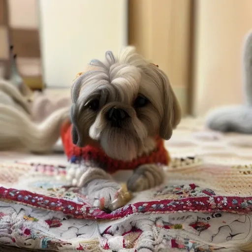 woolitize picture of a shitzu dog, uhd 8k, instagram contest winner, subtle