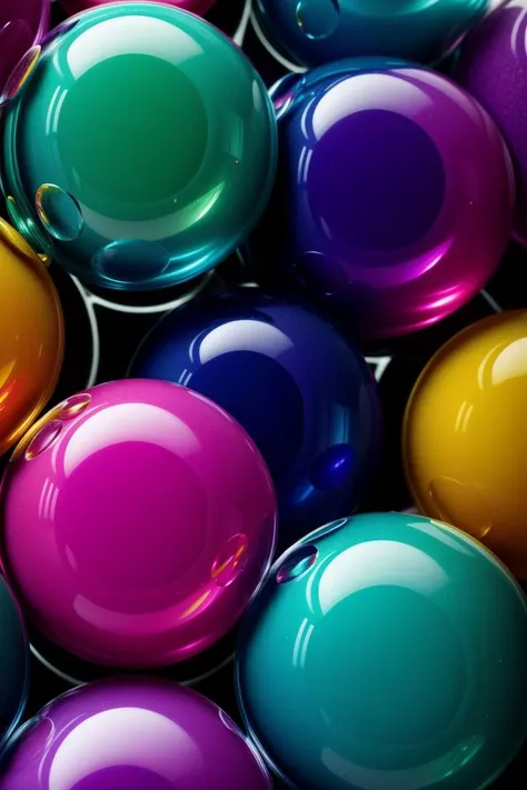 art by Camille Walal Reflective Bubbles: Close-up of soap bubbles reflecting the surrounding environment, creating a distorted and playful world with a colorful spectrum. (close-up, abstract, playful colors, reflective) close up, macro photography on balck velwet background,8k, ultrasharp, ultradetailed, perfect quality, masterpiece, intricated details, ultra clear, <lora:add_detail:0.7>, <hypernet:sxzBloom_sxzBloom:0.3>, vivid colors wallpaper