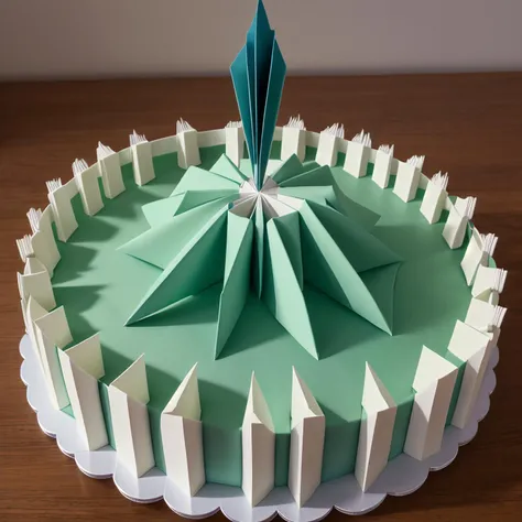 origami style, (establishing shot:1.5) Cake beauty and creativity. utilizing the fusion of technology and art. The cake becomes a symbol of innovation and creativity a culinary masterpiece that nourishes not only her body, but also her soul with the beauty and wonder of digital art.<lora:FDDeepOcean:1.0>, full body shot of a storm trooper reading a book, white armor, helmet, faceless, science fiction, star wars, solo, (black bodysuit:0.1), <lora:star_wars_offset:1>, paper art, pleated paper, folded, origami art, pleats, cut and fold, centered composition<lora:slf2:1.0>