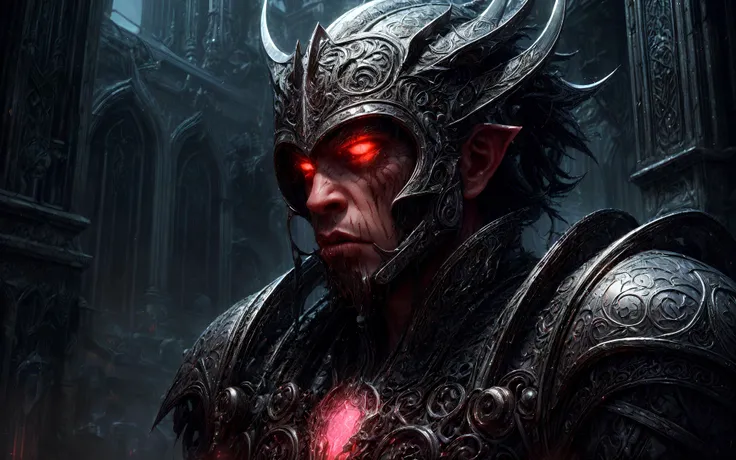 masterpiece, epic, majestic, best quality, very high resolution, 8k, hdr, digital photography, dynamic pose, radiant mature (male Fel Orc:1.2) sorcerer, pink eyes, (yellow hair, pompadour hair:1.1), showing devastated expression, (Style-GravityMagic:0.7), solo, establishing shot, looking away, detailed background, detailed face, (<lora:VampiricTech:0.6>, vamptech ,vampiric theme:1.1), infused with power, tinkerer-mage, technomancer, [magic|technology], melding of wizardry and technology, intricate [wizard robes|mechanical armor], helmet, ancient crystals, cape, [electric sparks|ancient swirls], tinkering], holographic energy core, [innovative|ethereal] aura, high tech building in background, glowing Celtic blue lights, cinematic atmosphere,, (iridescent:0.7), (transparent:0.8), (translucid:0.8), (reflection:0.6), (refraction:0.3), (diffraction:0.3), (caustics:0.3), volumetric lights, volumetric shadows, (subsurface scatering:0.4), physically based rendering, (intricate details:1.3), hyperdetailed, ultrarealistic, (sharp focus:1.2) <lora:hyperdenoiser_v090:1.5> <lora:add_detail:1.5>