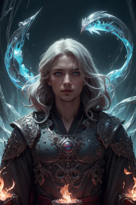 8k uhd, (best quality:1.2), (masterpiece:1.2), very detailed, intricate details, hyper detailed, <lora:realistic:0.3>, <lora:sharpen-soften:-0.25>,
(1man, old male:1.2), brown eyes, white hair, fade,
Style-GravityMagic, portrait, looking up, solo, half shot, detailed background, (<lora:VampiricTech:0.6>, vamptech ,vampiric theme:1.1), glowing eyes, mysterious mystic, trimmed red flowing robe, arcane amulet, determined expression, casting spell, levitating, hair flowing in the wind, (light blue fire), crystal ball, floating ice shards, bright lighting, mountain top in background,