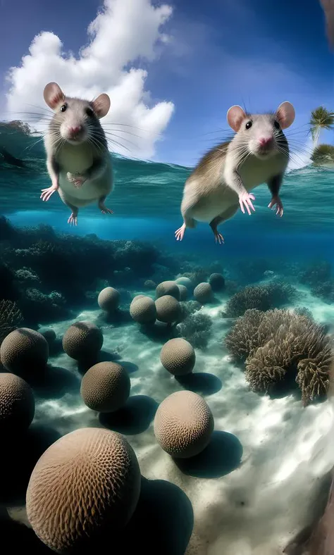 zoomed shot of foot balls, double exposure, extreme wide angle shot of rats, corral reef, under water <lora:SDXL_double_exposure_Sa_May_V8:0.9> <lora:wowifierXL:0.6>