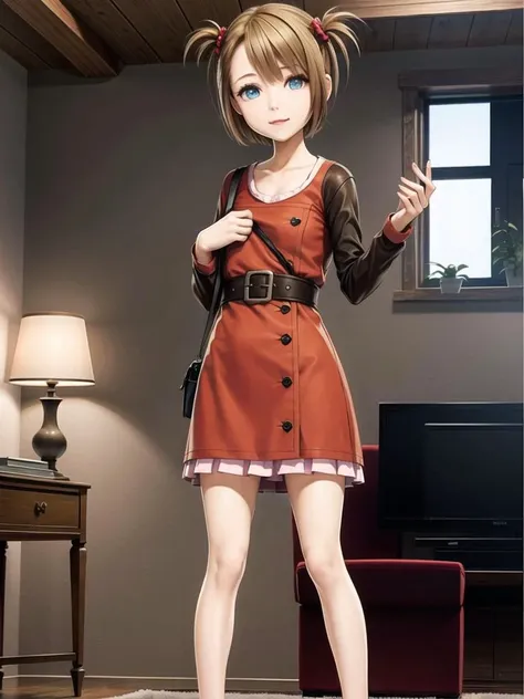 1girl, solo,(best quality),(masterpiece:1.1), full body, looking_at_viewer, neck_ribbon, cute, clear facial skin,