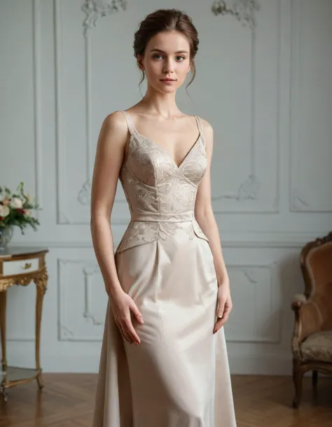 woman in an elegant dress