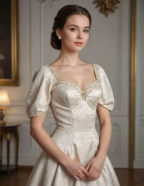 woman in an elegant dress