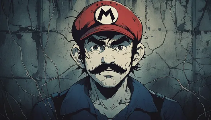 dark manga of  SUper Mario    <lora:Dark_Anime:0.8>