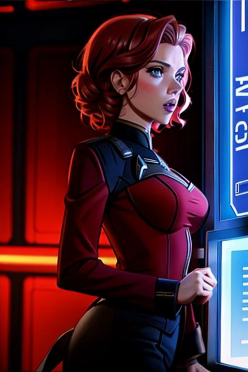 <lora:Scarlett-v20:.7> "Scarlett Johansson", Star Trek Discovery