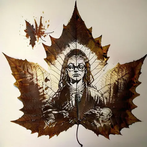 best quality, (simple background), (leaf:1.2), Art, <lora:LeafArt_Sora:1.0>, (style of Justin Gerard:1.3)
(masterpiece, best quality:1.5),
Band shirt, the Shire, Winter, \Futaba(Persona 5)