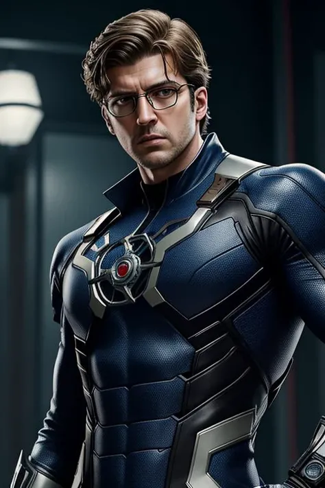 masterpiece, best quality, realistic, half body shot of Doctor Octopus, marvel cinematic, detailed face, 8k, uhd, sharp focus