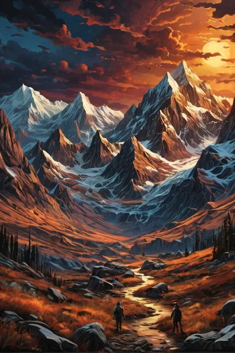 Mountains, painted, intricate, volumetric lighting, beautiful, rich deep colors masterpiece, sharp focus, ultra detailed, in the style of dan mumford and marc simonetti, astrophotography<lora:xl_more_art-full_v1:0.3>