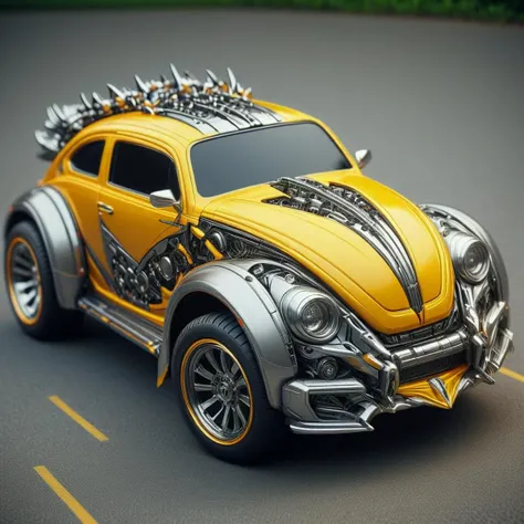 TransformersStyle Yellow, Gray, beetle