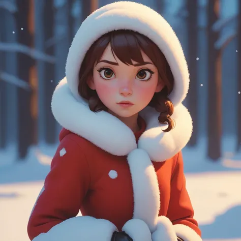 designed by ilya kuvshinov, giuseppe dangelico pino, michael garmash, rob rey and disney, 3D Rendering, Ant, it is Nasty, Winter, in focus, Visual novel, Awe, soft light, Saturated