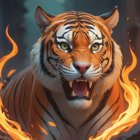 (fantasy art by WLOP:0.9) , digital art, Techno "Tyger! Tyger! burning bright", Pastel Colors