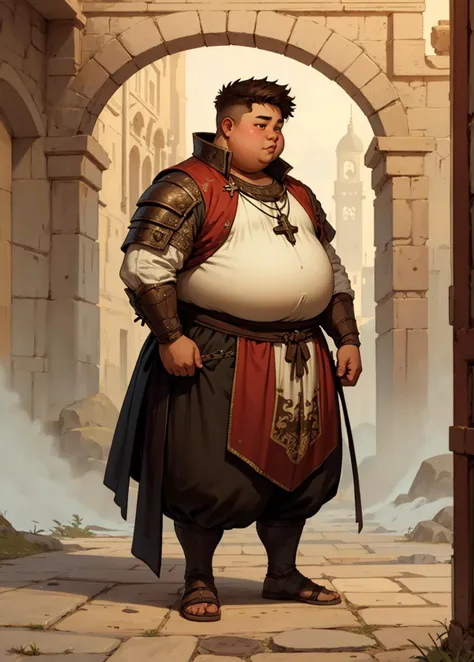 a male teenager with medieval clothing (fat:1.1), obese,
brown eyes, brown hair, short hair, dnd a character profile
<lora:derpd - DerpdeedooStyle:0.4> derpd
