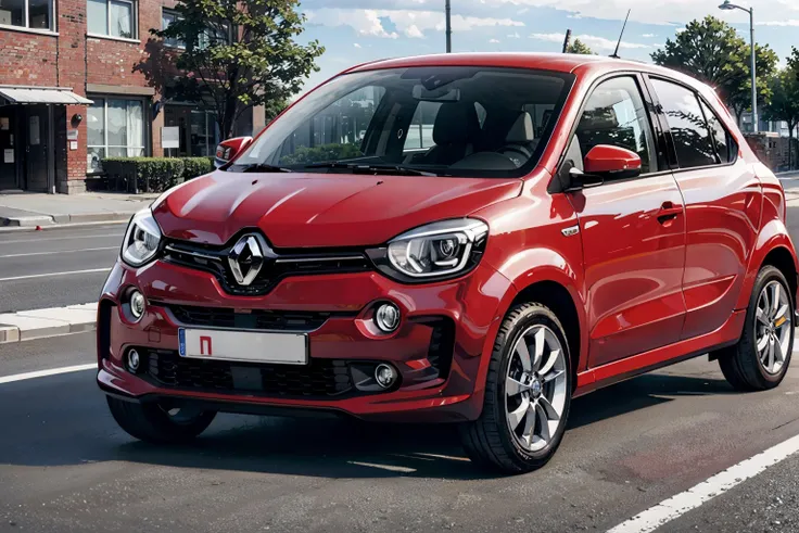 beautiful car, red_car, renault twingo,
