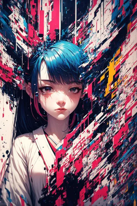 (masterpiece), best quality, 1girl, balanced theme, upper body, japanese clothes, powerful, (abstract:1.25), blue hair <lora:S12 V4 1.0_28800:1>